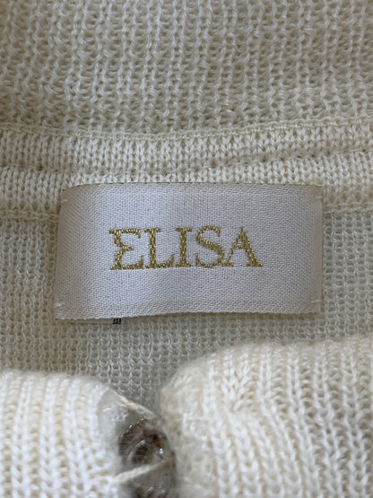 エリザ 28520021 ニット 2 アイボリー ウール混 Vネック ティアード ITJ60HNM01JW