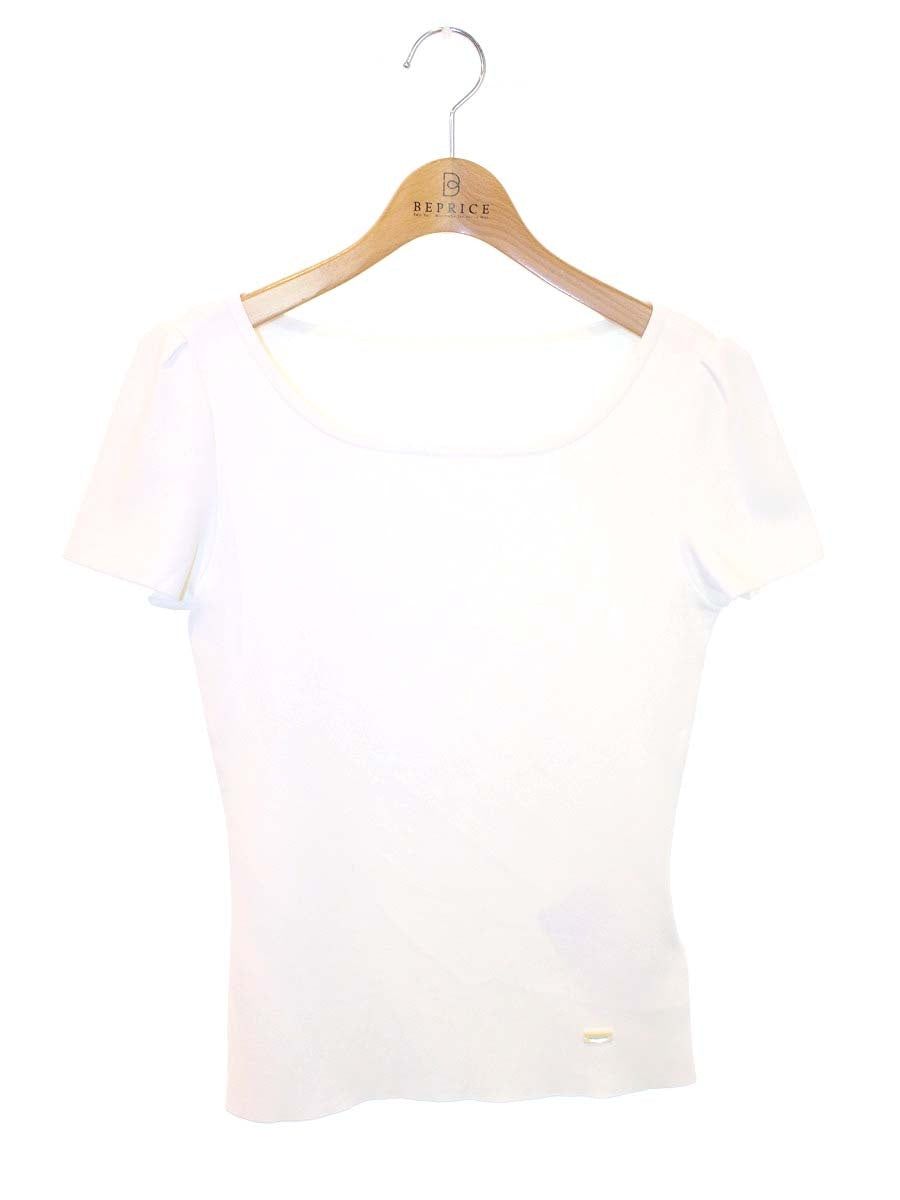 フォクシーブティック Jelly Bean Sweater 36173 ニット セーター 38 ホワイト 半袖 IT6WOLFXWL2O