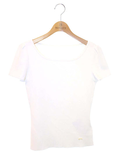 フォクシーブティック Jelly Bean Sweater 36173 ニット セーター 38 ホワイト 半袖 IT6WOLFXWL2O