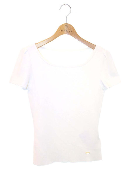 フォクシーブティック Jelly Bean Sweater 36173 ニット セーター 38 ホワイト 半袖 IT6WOLFXWL2O