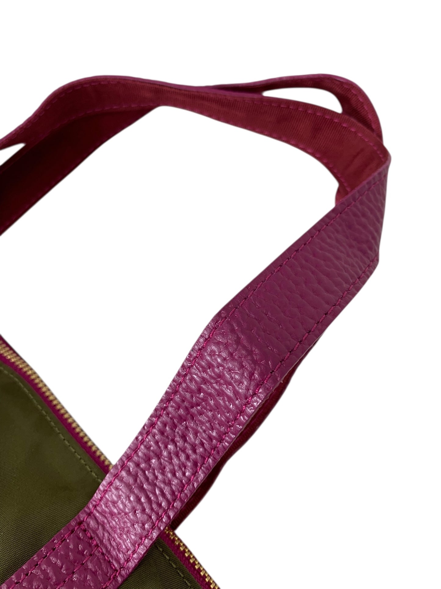 エーディーエムジェイ トートバッグ カーキグリーン ポケッタブル ナイロン レザー ITDZ3KOPIVWN