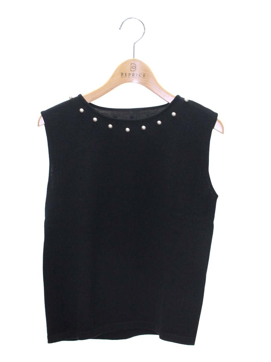 フォクシーブティック Swing Back Knit 36757 ニット 38 ブラック パール IT8ZTTQ7CGA3