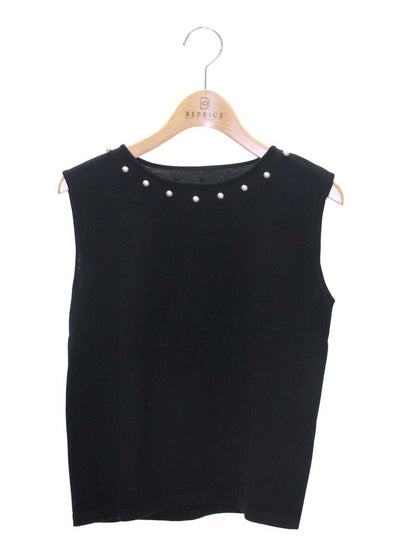 フォクシーブティック Swing Back Knit 36757 ニット 38 ブラック パール IT8ZTTQ7CGA3