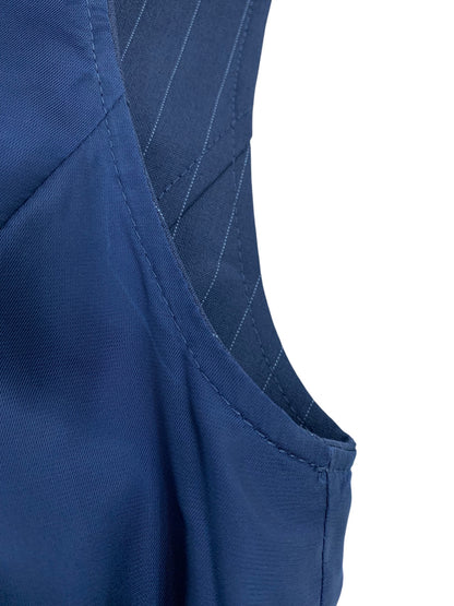 アディアム 42006 ワンピース ネイビー バックジップ ピンストライプ IT814B9F4GHS