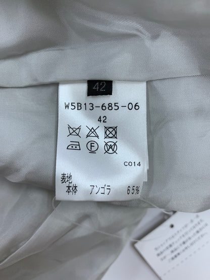 トゥービーシック W5B13-685-06 ジャケット 42 グレー ノーカラー アンゴラ混 ITYBOV0E6CDA