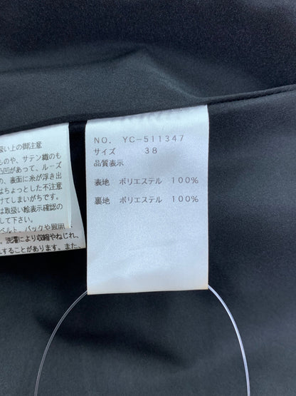 エムズグレイシー 511347 ワンピース 38 ブラック 光沢 花 リボン ITO0H6MDG57G