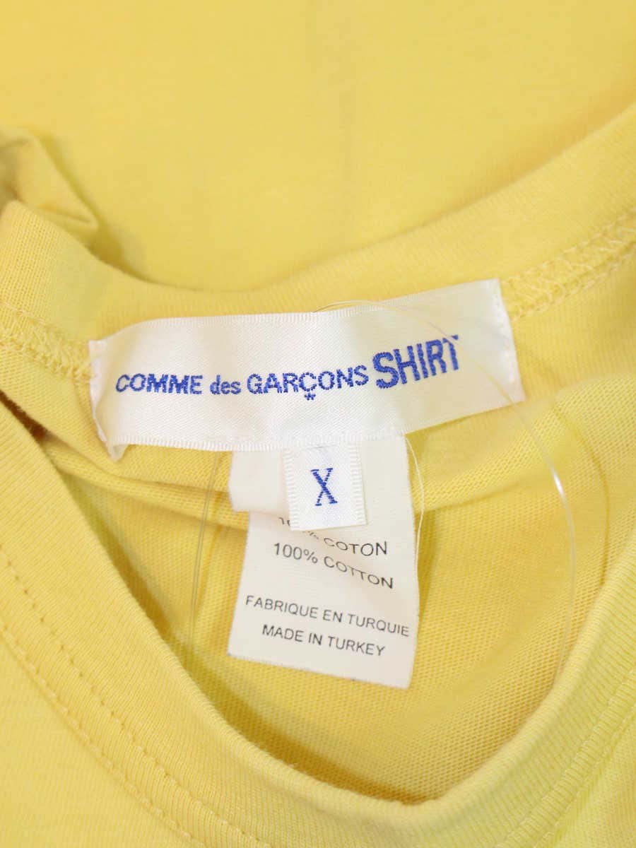 コムデギャルソンシャツ ショートスリーブTシャツ FG-T020 X イエロー ロゴ ITRKHBRCPKQW