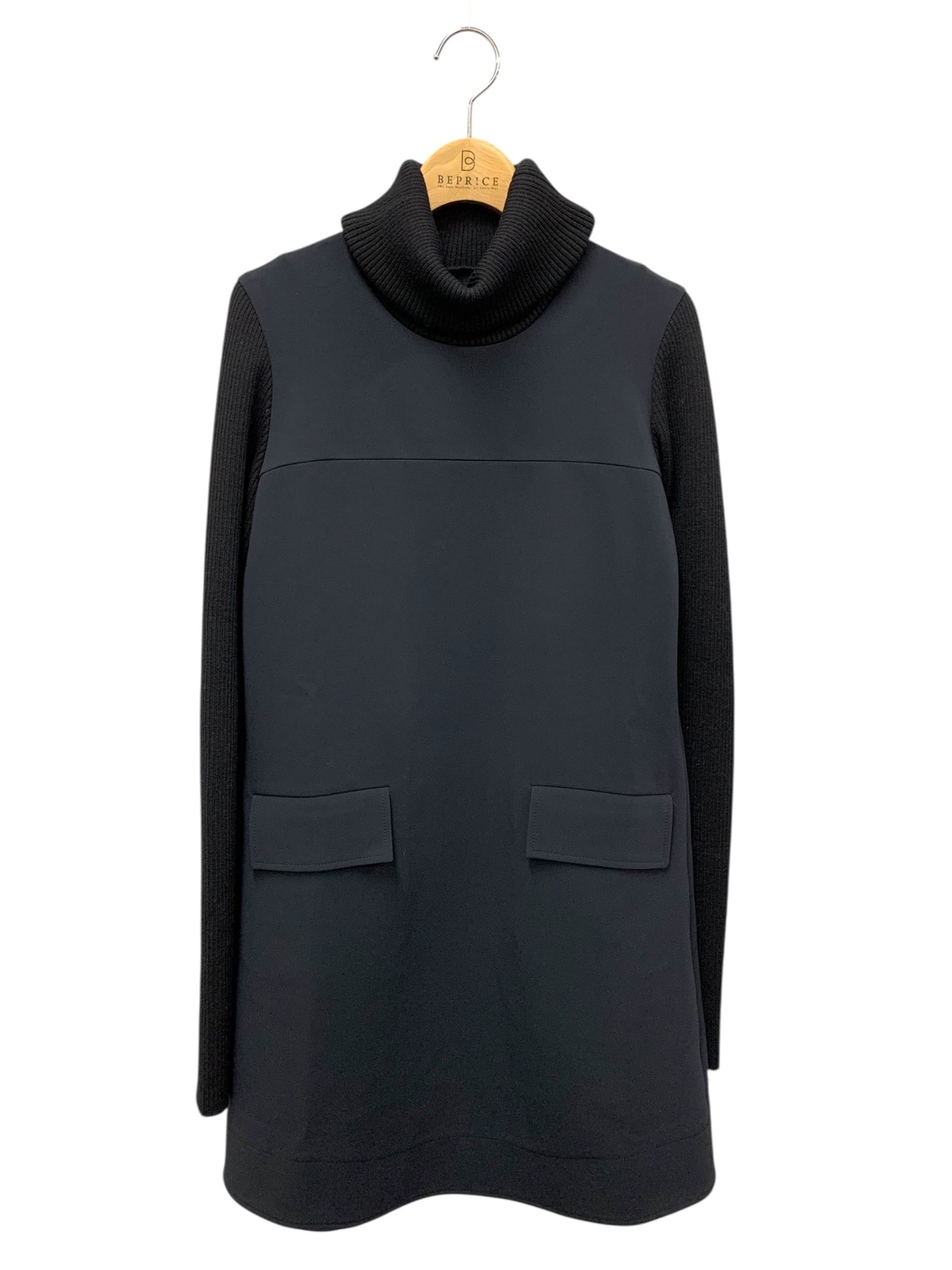 フォクシーニューヨーク 34652 ワンピース 38 ネイビー タートルネック ニット ITAVHR20SD20