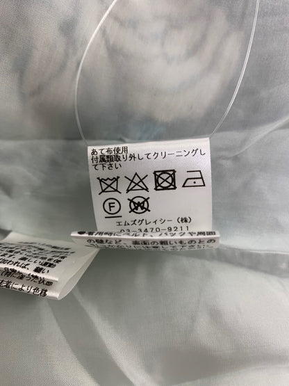 エムズグレイシー 721545 ワンピース 38 ブルー ジャガード バラモチーフ IT0E2COX7BZW