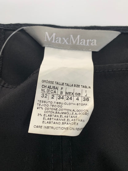 マックスマーラ 62210981 ワンピース 36 ブラック フレアー 綿 ステッチ ITJJZ958KTLW 【SALE】