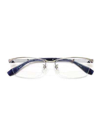 ラインアートシャルマン テノール・コレクション XL1469-LG メガネ シルバー/ネイビー コンビフレーム ハーフリム スクエア ITFMT6CUQTCC 【SALE】