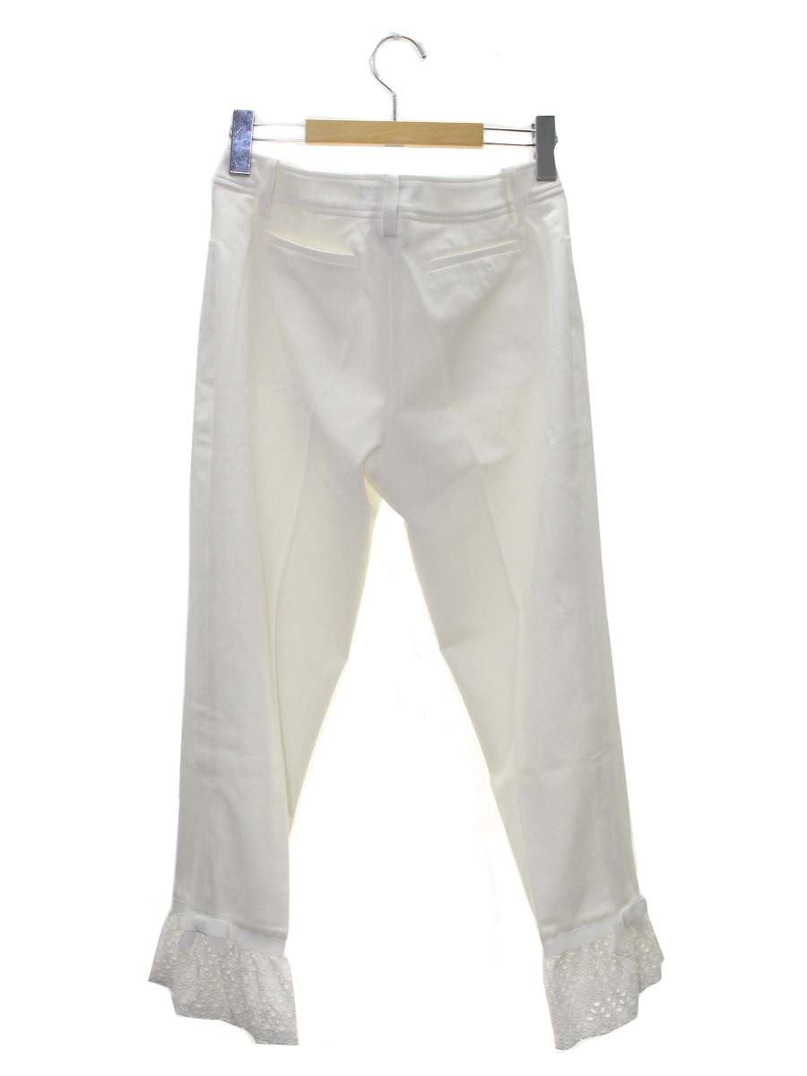 エムズグレイシー 726104 パンツ 40 ホワイト カットワーク レース リボン IT1E9663XL2G