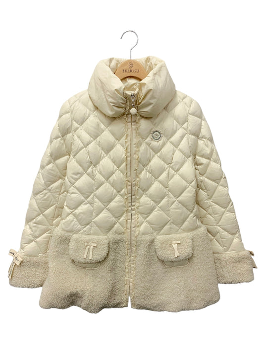 スーパービューティー ダウンジャケット 40 アイボリー ボア ビジュー ITGRNFFRXGF0