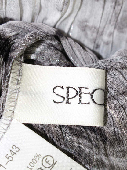 スペッチオ 471-543 シャトルプリーツ ワンピース 40 ブラック/ホワイト/グレー ラメ ITPFL85112LP