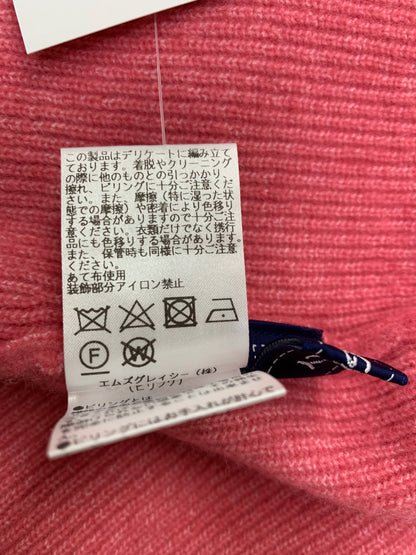 エムズグレイシー 318619 ワンピース 38 ピンク リボン ハイネック ウール ニット IT0T5JRJLXCN