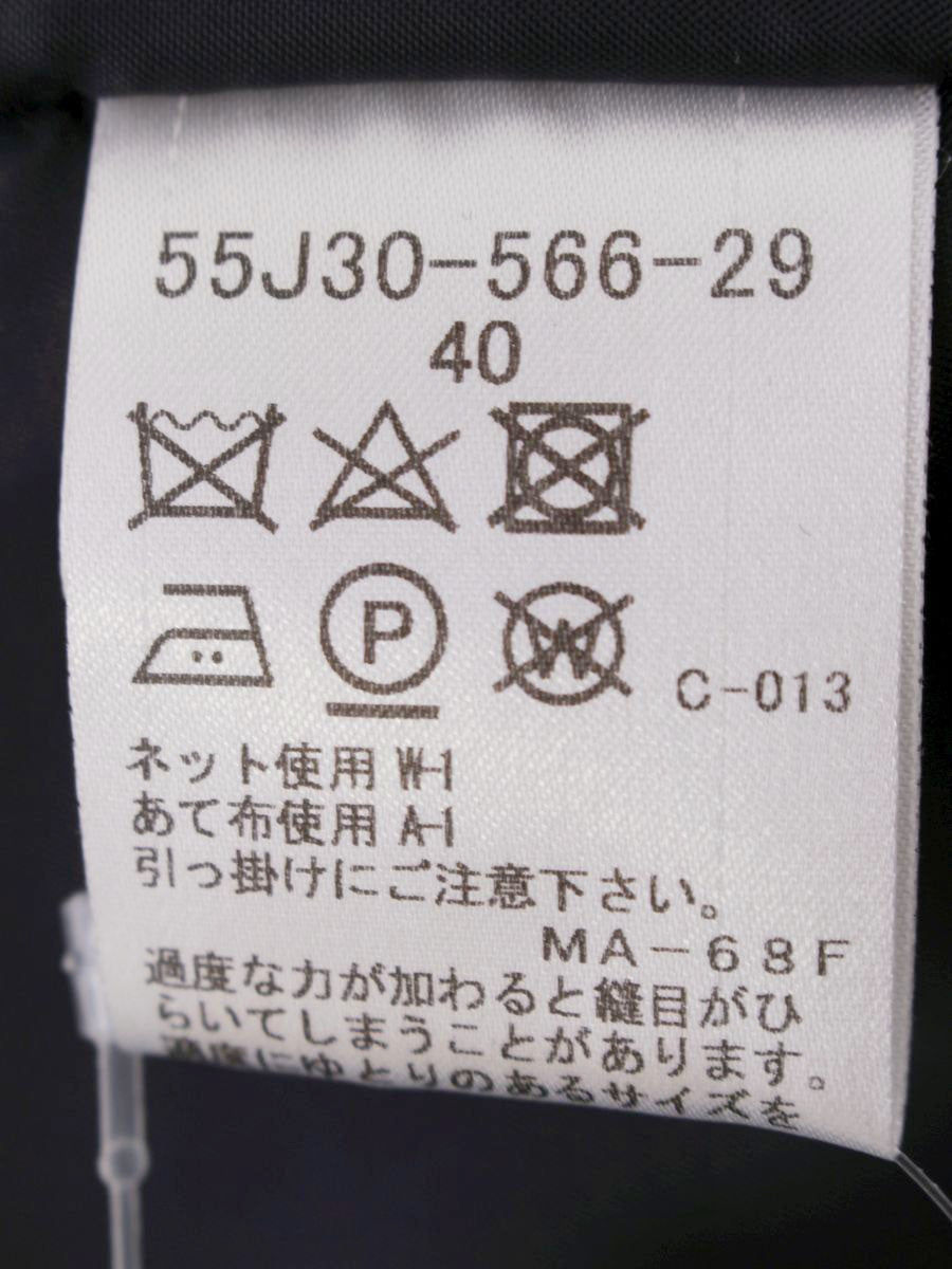 ブルーレーベルクレストブリッジ 55J30-566-29 ワンピース 40 ネイビー チェック柄 タックフレア ITRA1EZQ0QNG