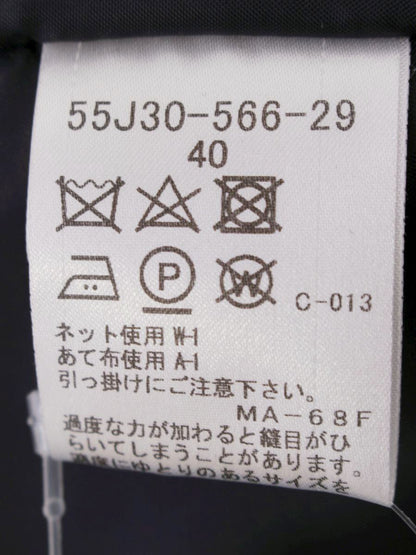 ブルーレーベルクレストブリッジ 55J30-566-29 ワンピース 40 ネイビー チェック柄 タックフレア ITRA1EZQ0QNG