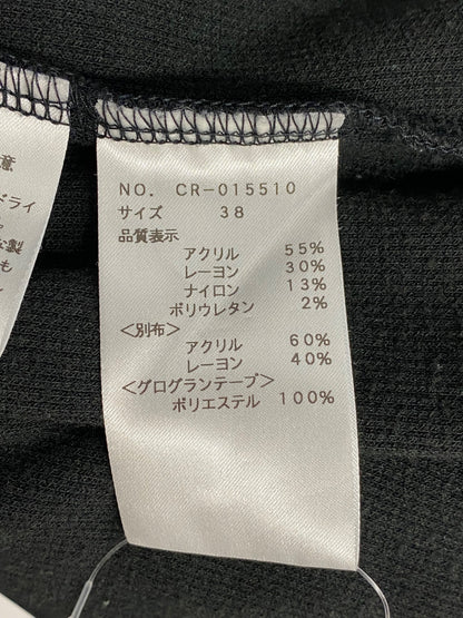 エムズグレイシー 015510 ニット セーター 38 ブラック 肩ボタン リボン ITL3KG9I82NS