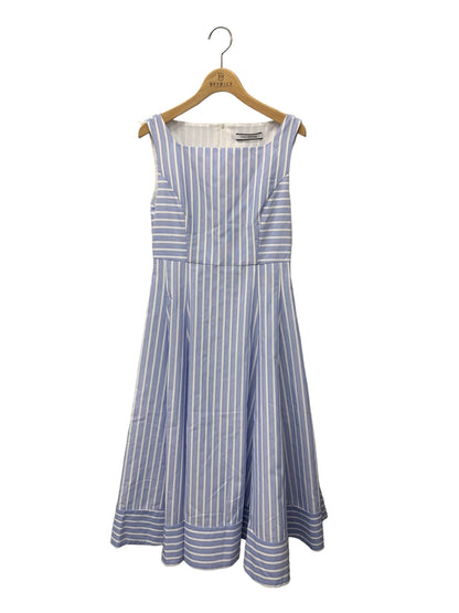 フォクシーニューヨーク Le Ciel Dress 42836 ワンピース 38 ブルー ハイウエスト フレア IT4L68KBYCCK