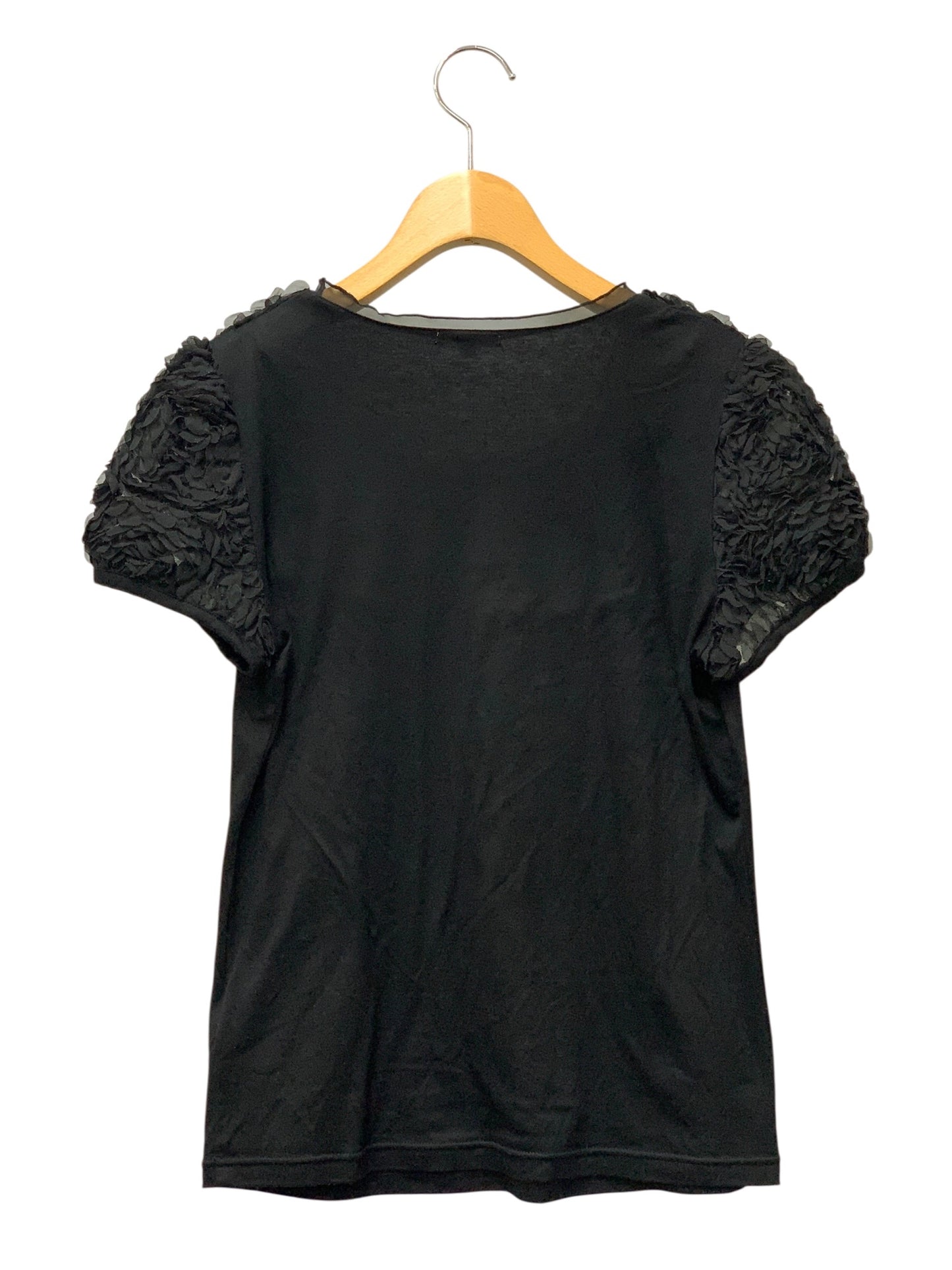 トゥービーシック W5P05-551-09 Tシャツ 2 ブラック フリル IT9C2XSTCWCG