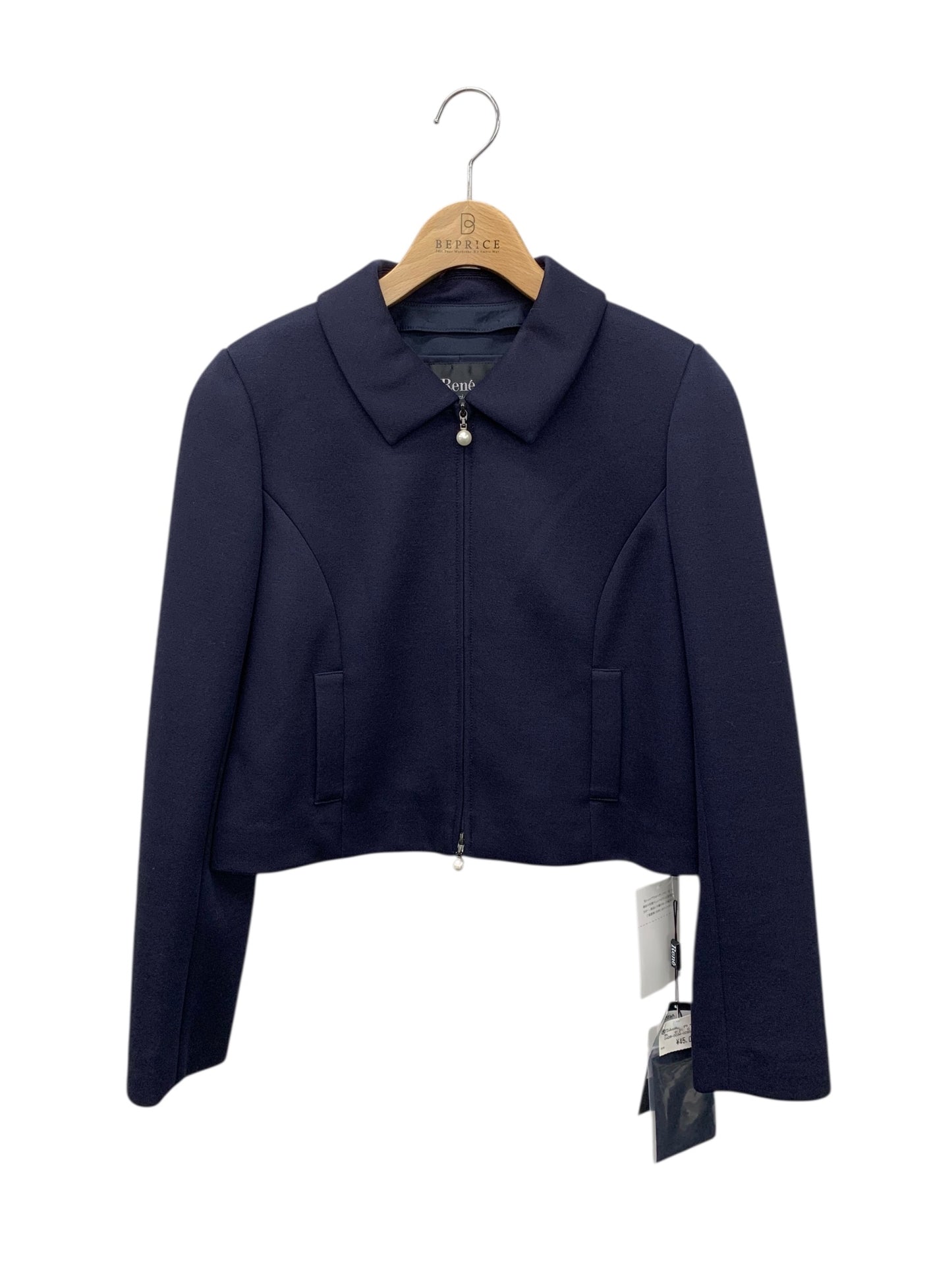 ルネ basic 5017080 ジャケット 36 ネイビー パールWジップ ITXF5G4CX62I