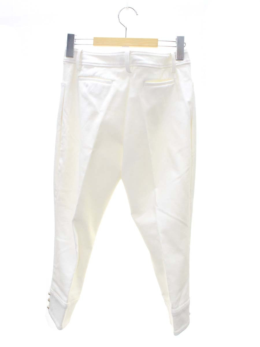 エムズグレイシー 626108 パンツ 40 アイボリー クロップド ビーズ IT27OBDWROO2