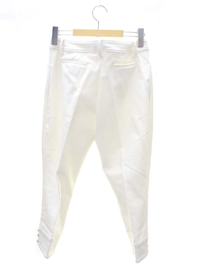 エムズグレイシー 626108 パンツ 40 アイボリー クロップド ビーズ IT27OBDWROO2