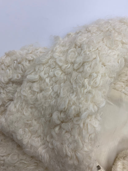 エムズグレイシー 529529 ショートコート 38 アイボリー パールボタン プードルコート ITLCTVV0676A