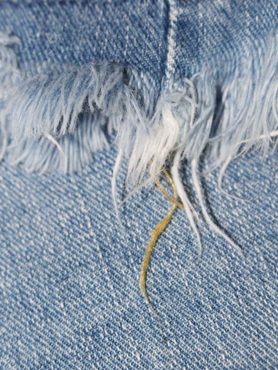 アッパーハイツ THE TAYLOR -ULTRA MARINE DESTROY- 980119 23 ライトブルー ダメージ加工 クロップド カットオフ デニムパンツ ボトムス IT75C4J7DY6K 【SALE】