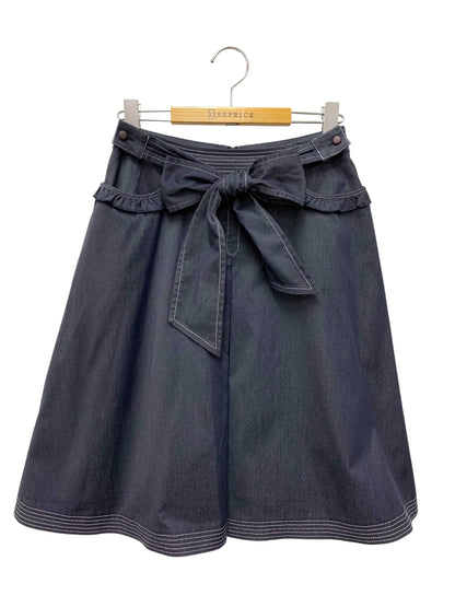 トゥービーシック W5S15-350-29 デニムスカート 40 ネイビー ウエストリボン レース ITZPC9ISJHYS 【SALE】