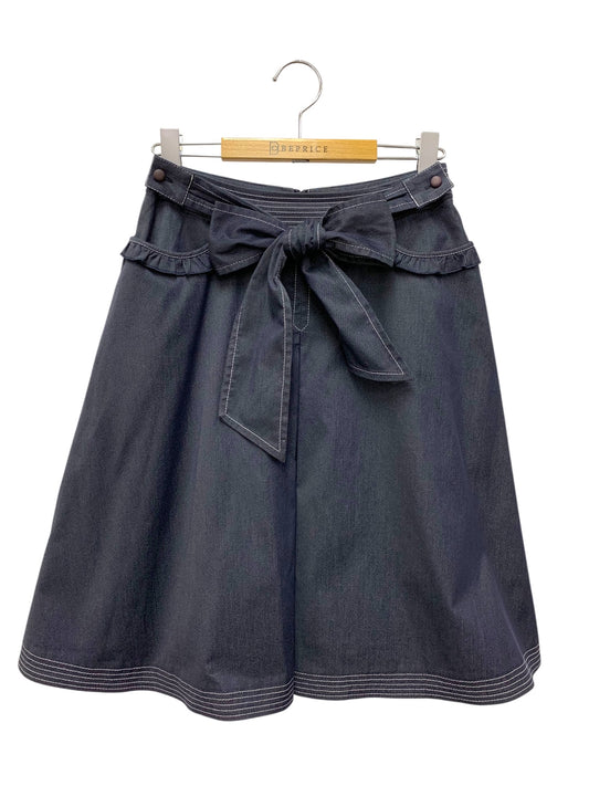 トゥービーシック W5S15-350-29 デニムスカート 40 ネイビー ウエストリボン レース ITZPC9ISJHYS 【SALE】