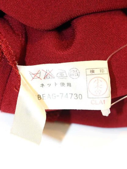 シビラ ワンピース 40 レッド カットワーク ダイア柄 ITSJMSOH2IDW