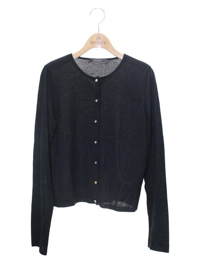 フォクシーブティック 25804 カーディガン 42 ブラック カシミヤ混 ITH4X569I41C