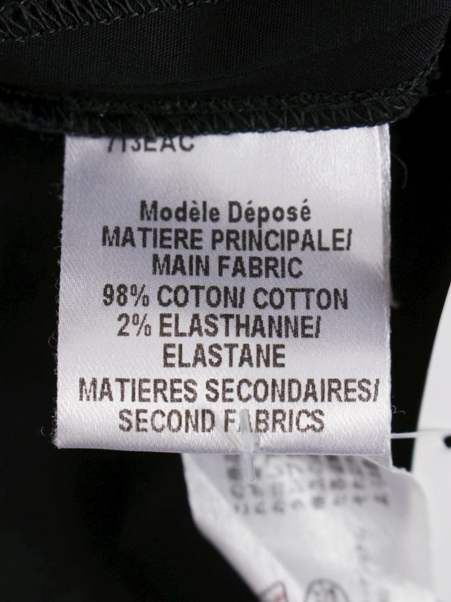 ポールカ 713EAC ワンピース 38 ブラック Vネック リボン タックフレア ITBYLRSXRNGM 【SALE】