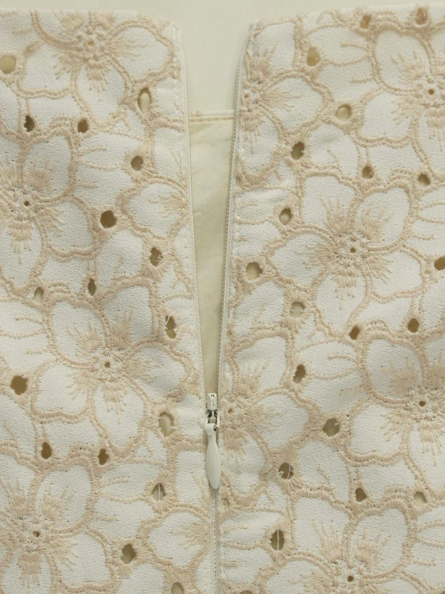 トッカ 洗える！CASSIA ドレス OPTOKW0345 ワンピース 0 ベージュ カットワーク IT9A6TD1LN3K