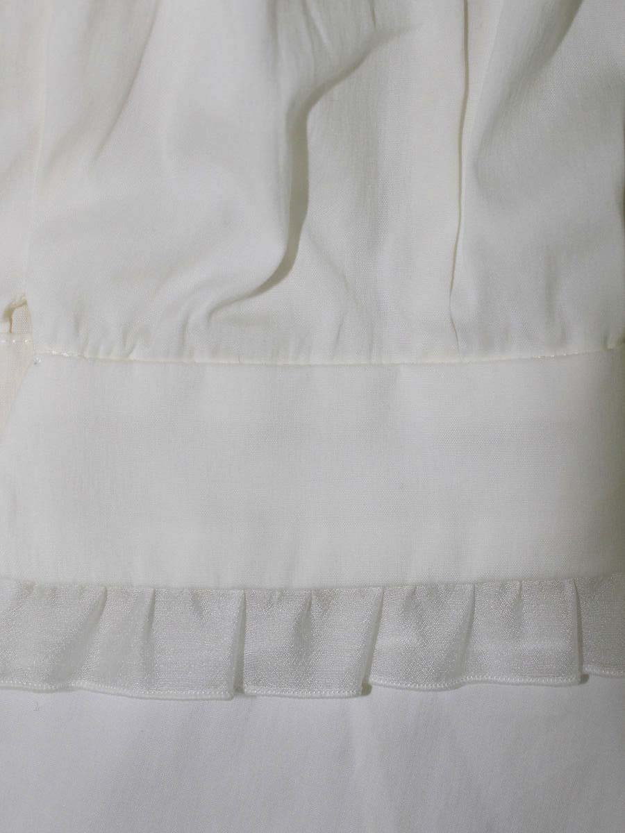 エムズグレイシー 720513 シャツ ブラウス 38 ホワイト フリルブラウス ITIB970TN558