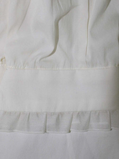 エムズグレイシー 720513 シャツ ブラウス 38 ホワイト フリルブラウス ITIB970TN558