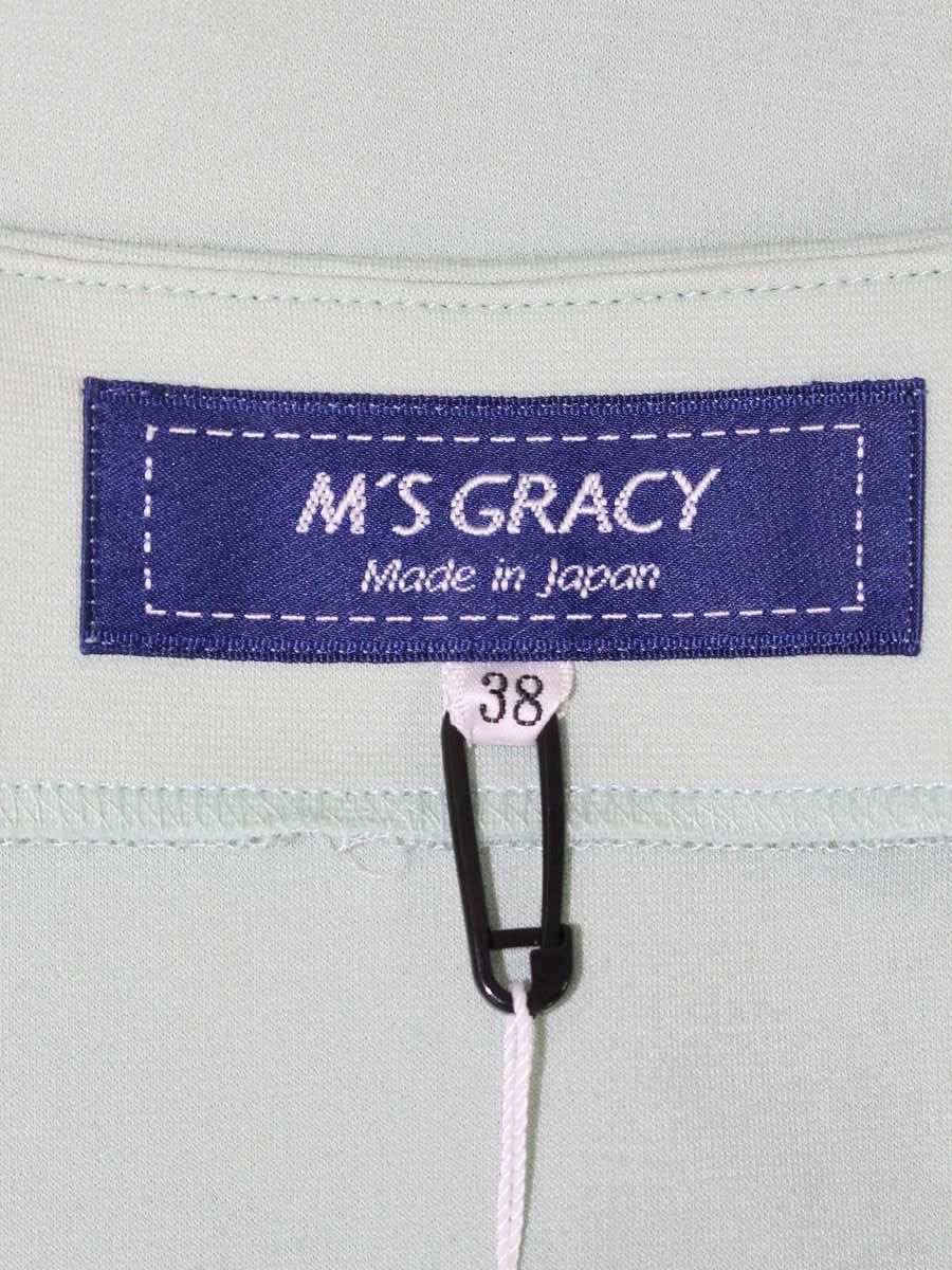 エムズグレイシー 015111 カットソー 38 グリーン オーガンジー リボン IT0V48GSN2X0