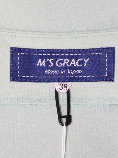 エムズグレイシー 015111 カットソー 38 グリーン オーガンジー リボン IT0V48GSN2X0