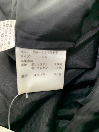エムズグレイシー 721568 ワンピース 36 ブラック ローズ柄リボンベルト バルーン ITF0LCI9SI3G