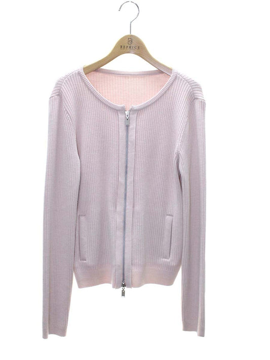 フォクシーブティック Cardigan compact Rib 40103 カーディガン 38 ピンク ジップアップ ITTDJUTI9COY