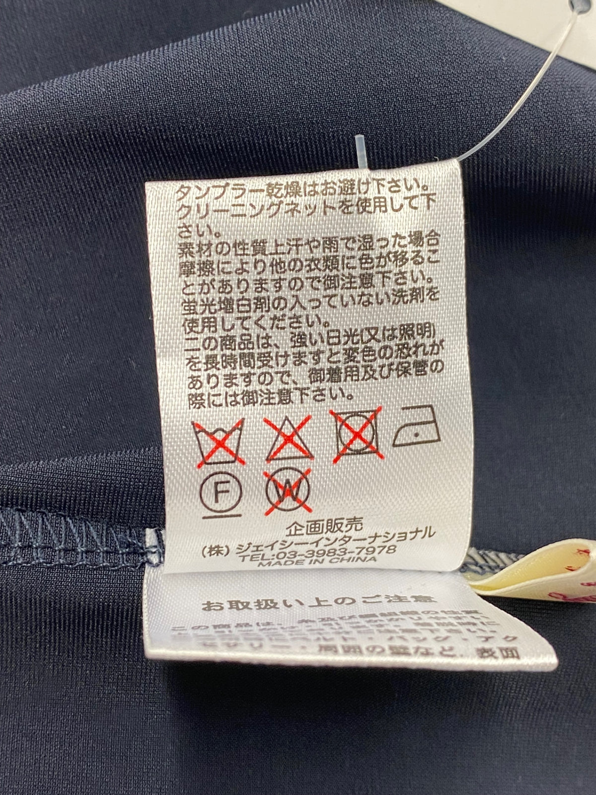 スーパービューティー 2614001 パンツ 44 ネイビー レース リボン ウエストゴム IT50LPMTN13K
