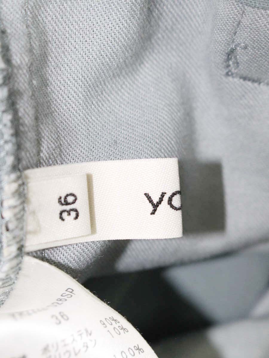 ヨリ YR2222-026SP パンツ 36 アッシュグリーン スラックス ウエストギャザー IT7USVPZOUN9