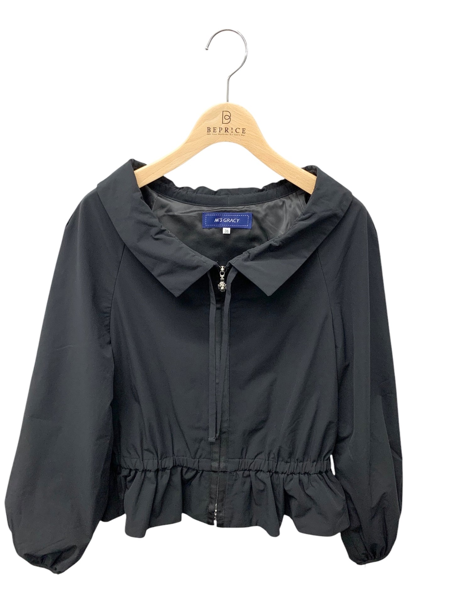 エムズグレイシー 414505 ブルゾン 38 ブラック ジップアップ 中綿 ITJRB5PNPRPY