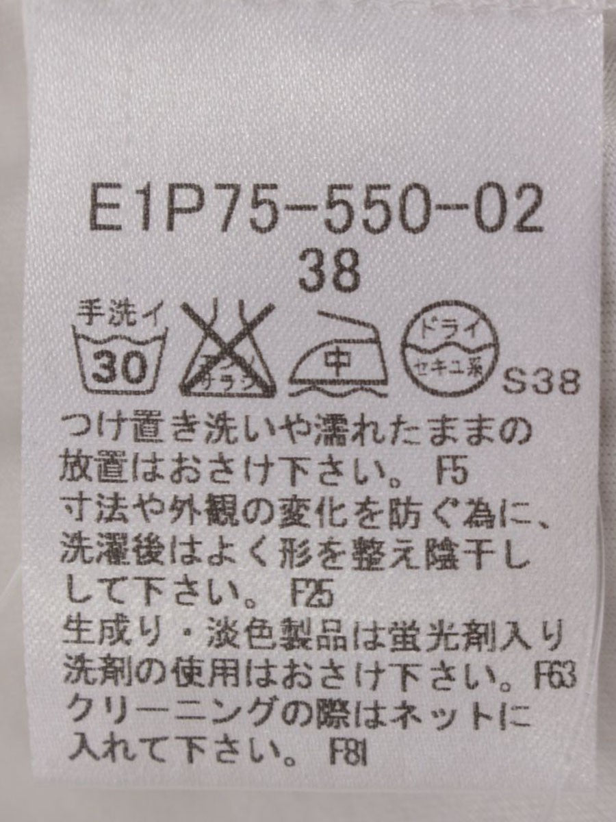 バーバリーブルーレーベル E1P75-550-02 カットソー 38 ホワイト ストレッチ ロゴ ITNPTQRN6ZFQ