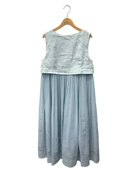 フォクシーブティック Lilia Dress 43565  ワンピース 40 ブルー リネン IT22E4M8TQ7E