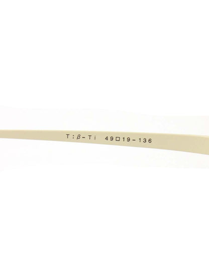 ハマモト HT-048 メガネ ホワイト/シルバー コンビフレーム フルリム オーバル（楕円） IT9L896EJQDE