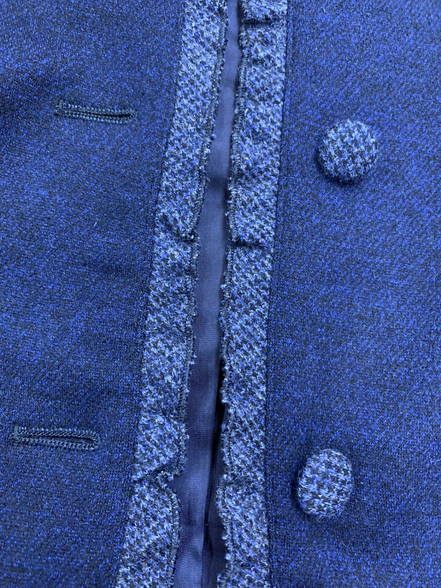 エムズグレイシー 424707 セットアップ 40 ネイビー フリル チェック ITK5M0RL7DWO