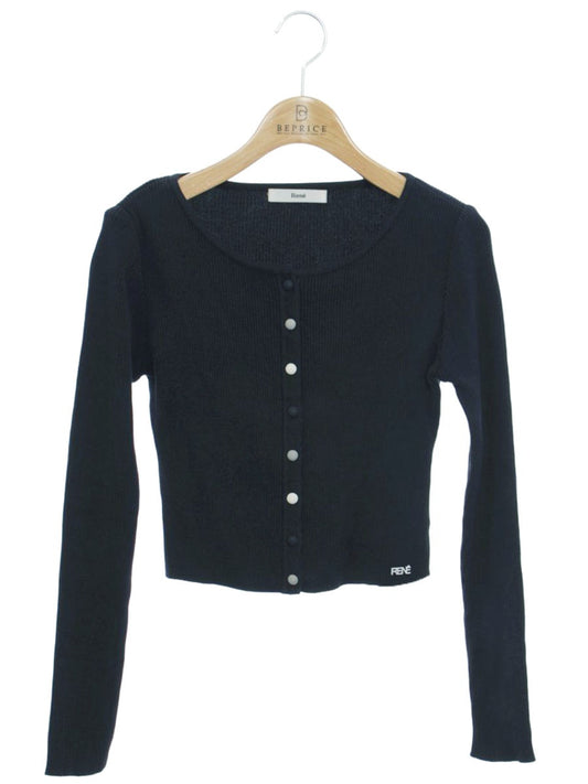ルネ 6412680 カーディガン 38 ネイビー ワンポイント IT5RV8CRONIO