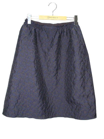 フォクシーニューヨーク collection Peony ピオニー 40965 スカート 38 ネイビー フラワーモチーフ SP品 IT68JM4AZ85N